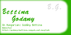 bettina godany business card